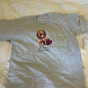 supreme dust tee ash gray